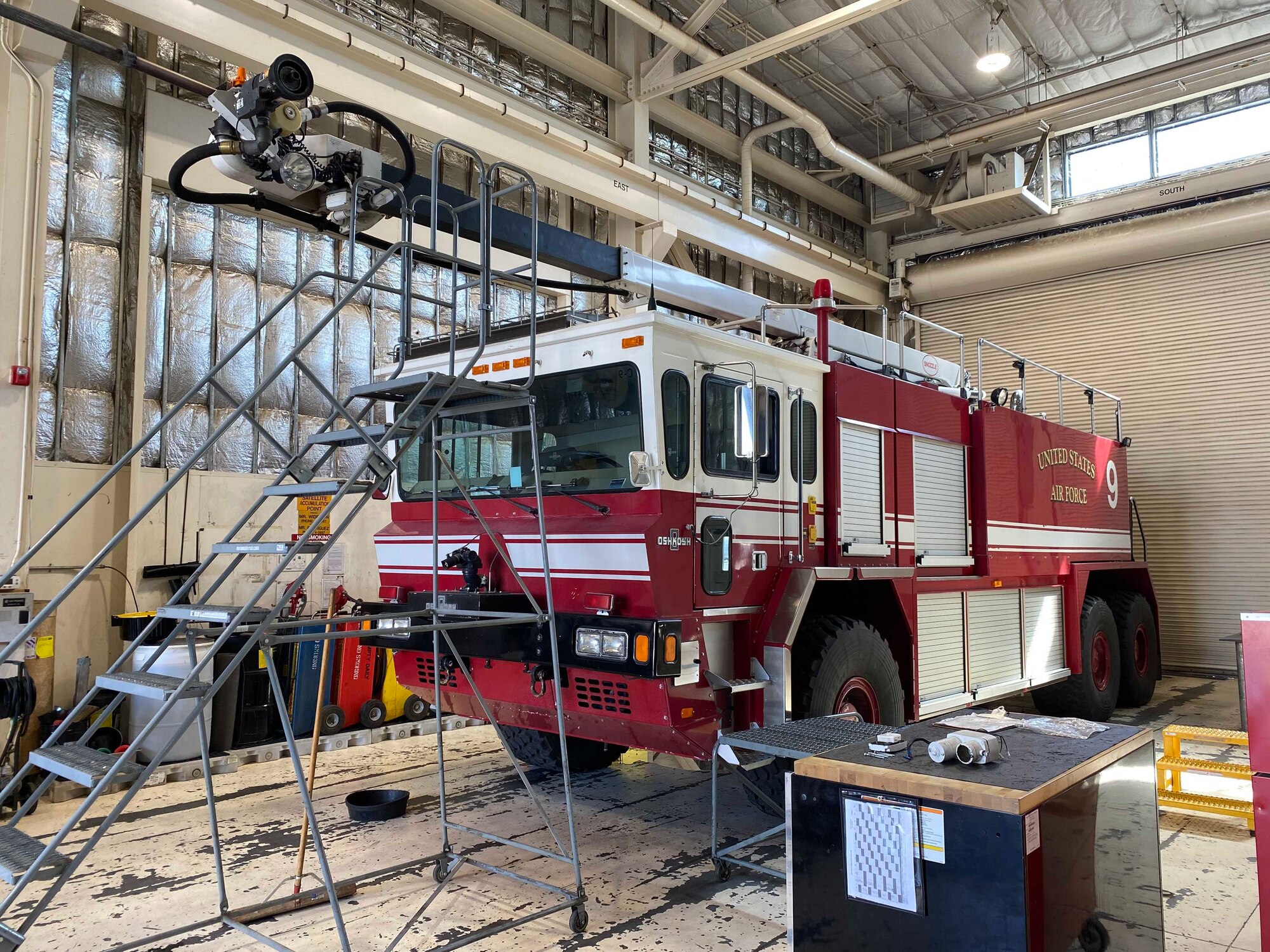 man creates plastic piece to fix firetruck
