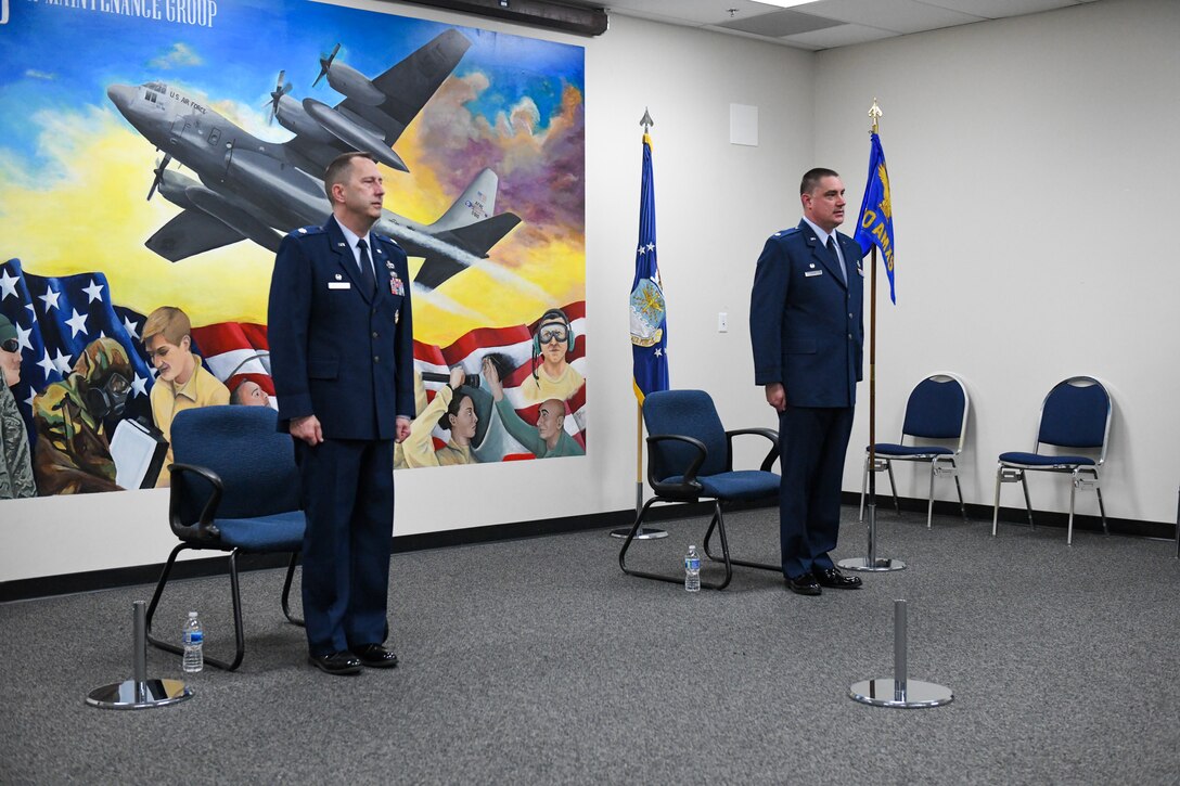 Lt. Col. Tyson John assumed command of the 910th Aircraft Maintenance Squadron, here, March 6, 2021.