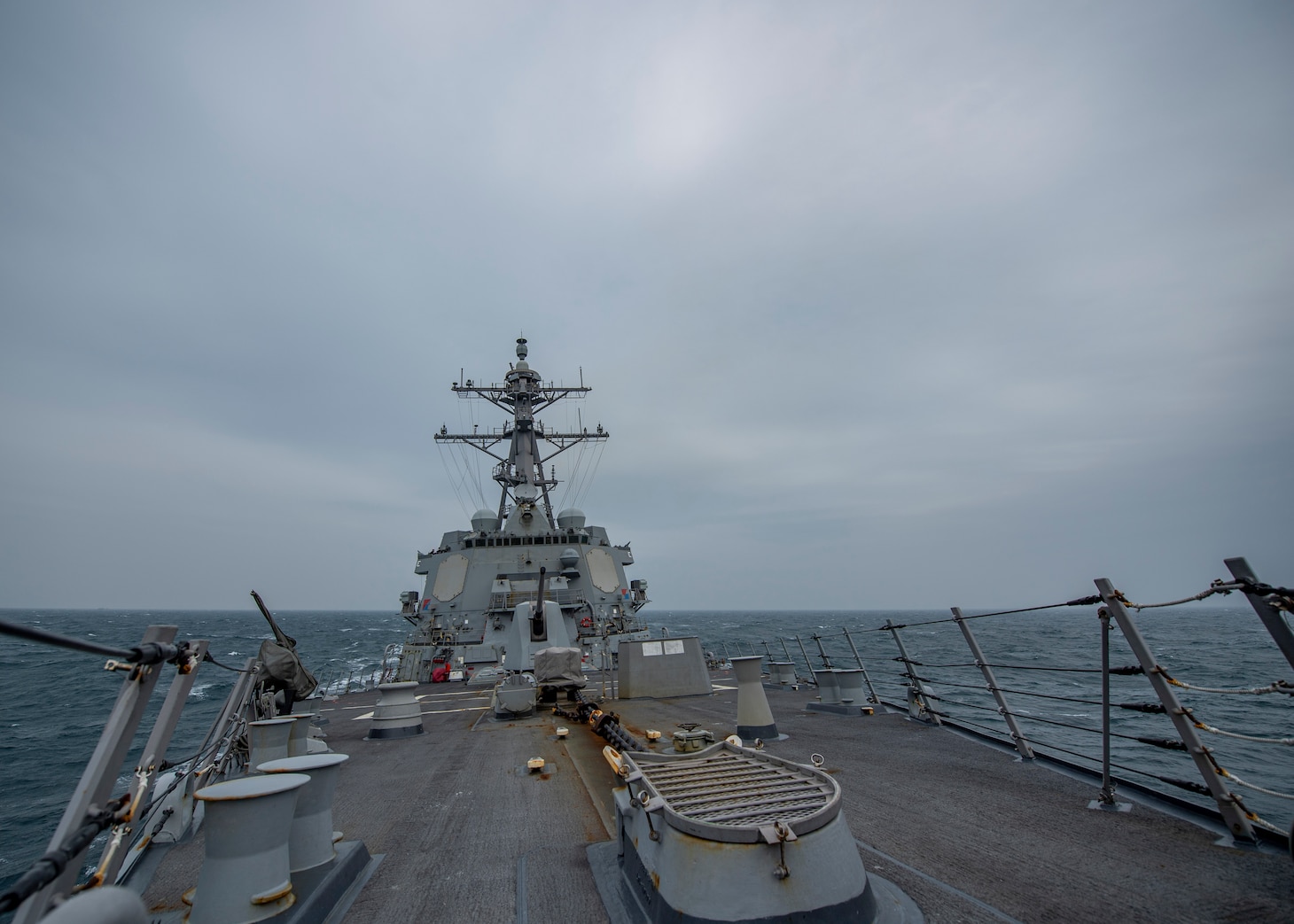 USS John Finn (DDG 113) transits the Taiwan Strait.