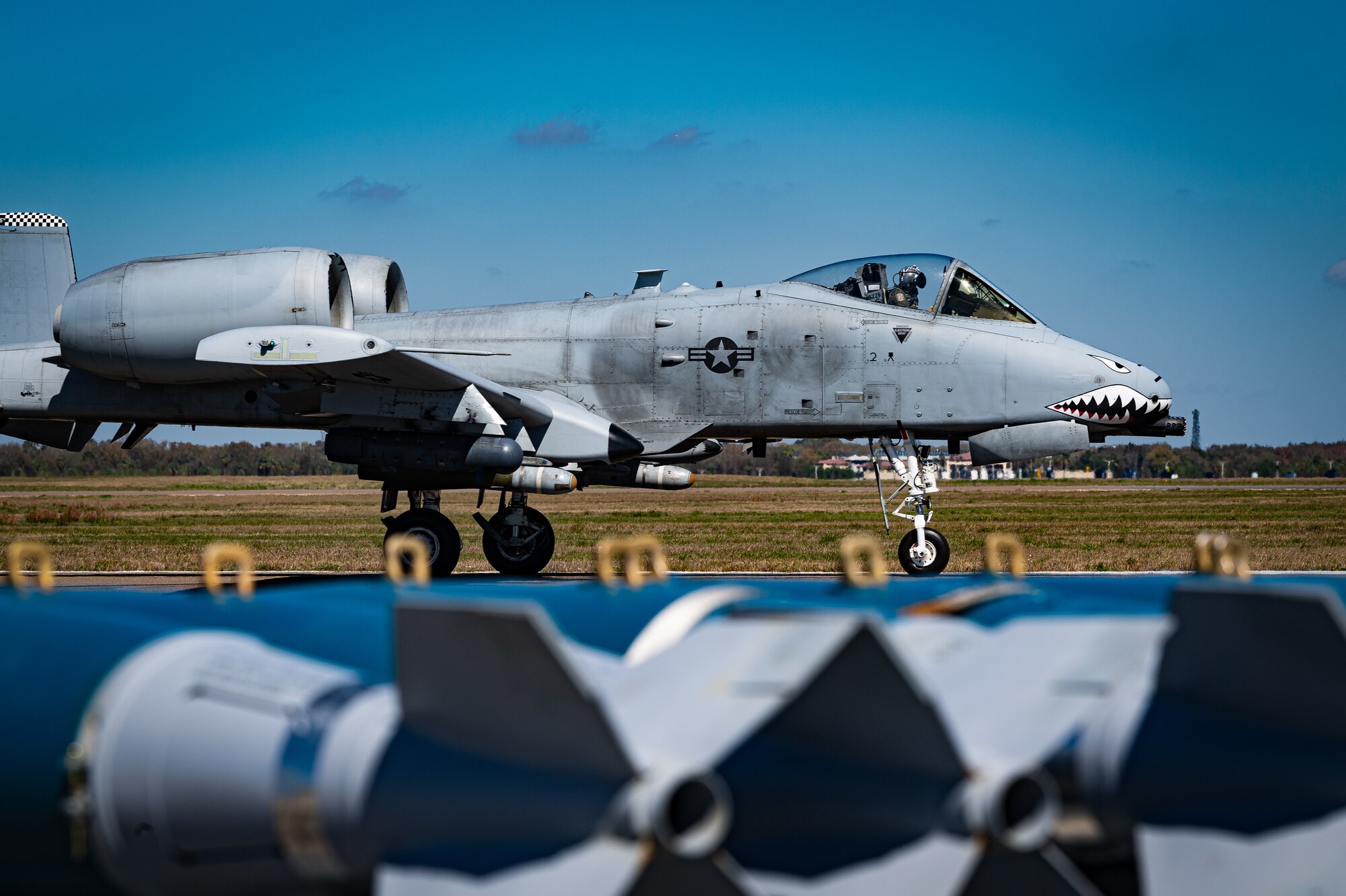 A photo of an aircraft taxiing