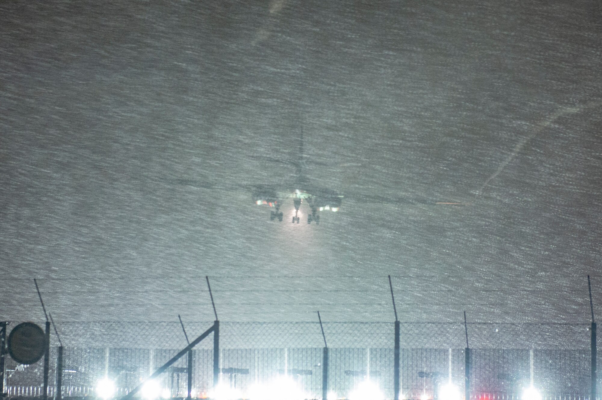 A B-1B Lancer assigned to the 9th Expeditionary Bomb Squadron prepares to land at Ørland Air Force Station, Norway, March 8, 2021. Operating out of Norway showcases the 9th EBS’ ability to adapt and perform missions throughout strategic geographic locations. (U.S. Air Force photo by 2nd Lt. Daniel Barnhorst)