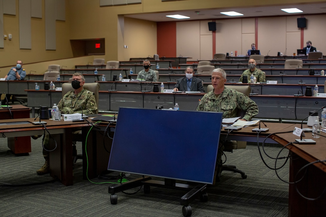 Senior military leaders hold strategic level discussions.