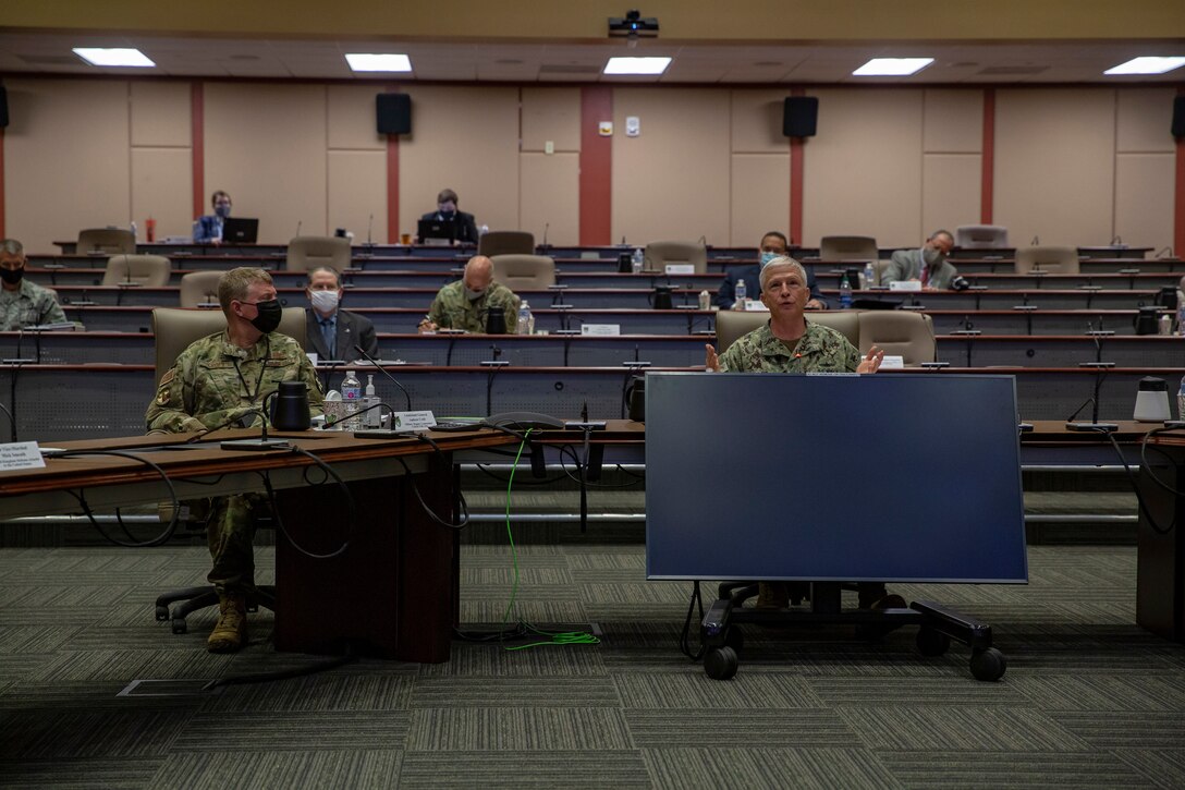Senior military leaders hold strategic level discussions.