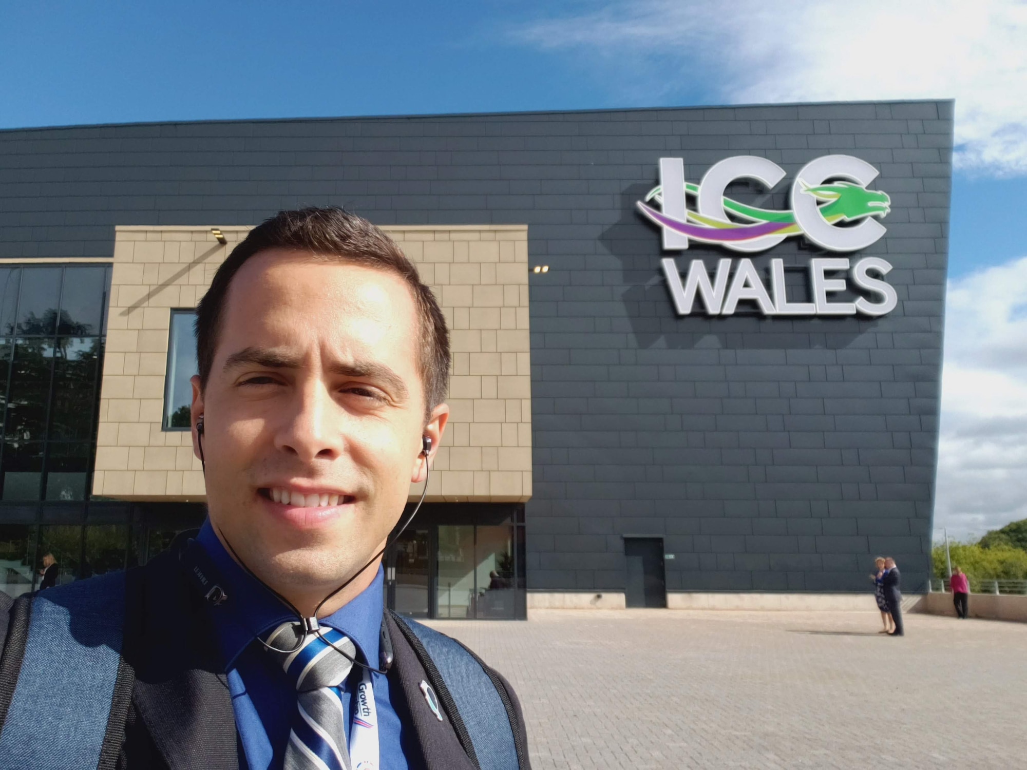 Air Force Research Laboratory engineer Capt. Jacob Singleton participates in the 2019 United Kingdom Space Conference held at the International Convention Centre in Newport, South Wales as part of his duties as an exchange officer to the UK. (Courtesy photo)