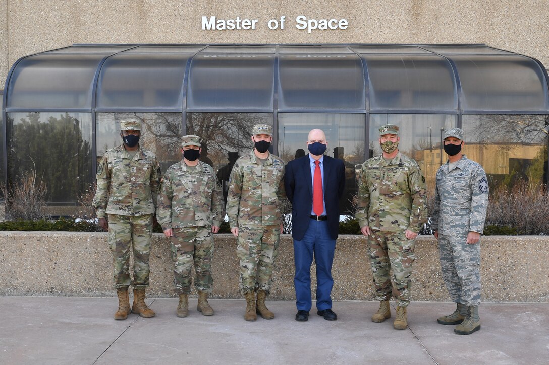 Group photos in advance of space missions orientation.