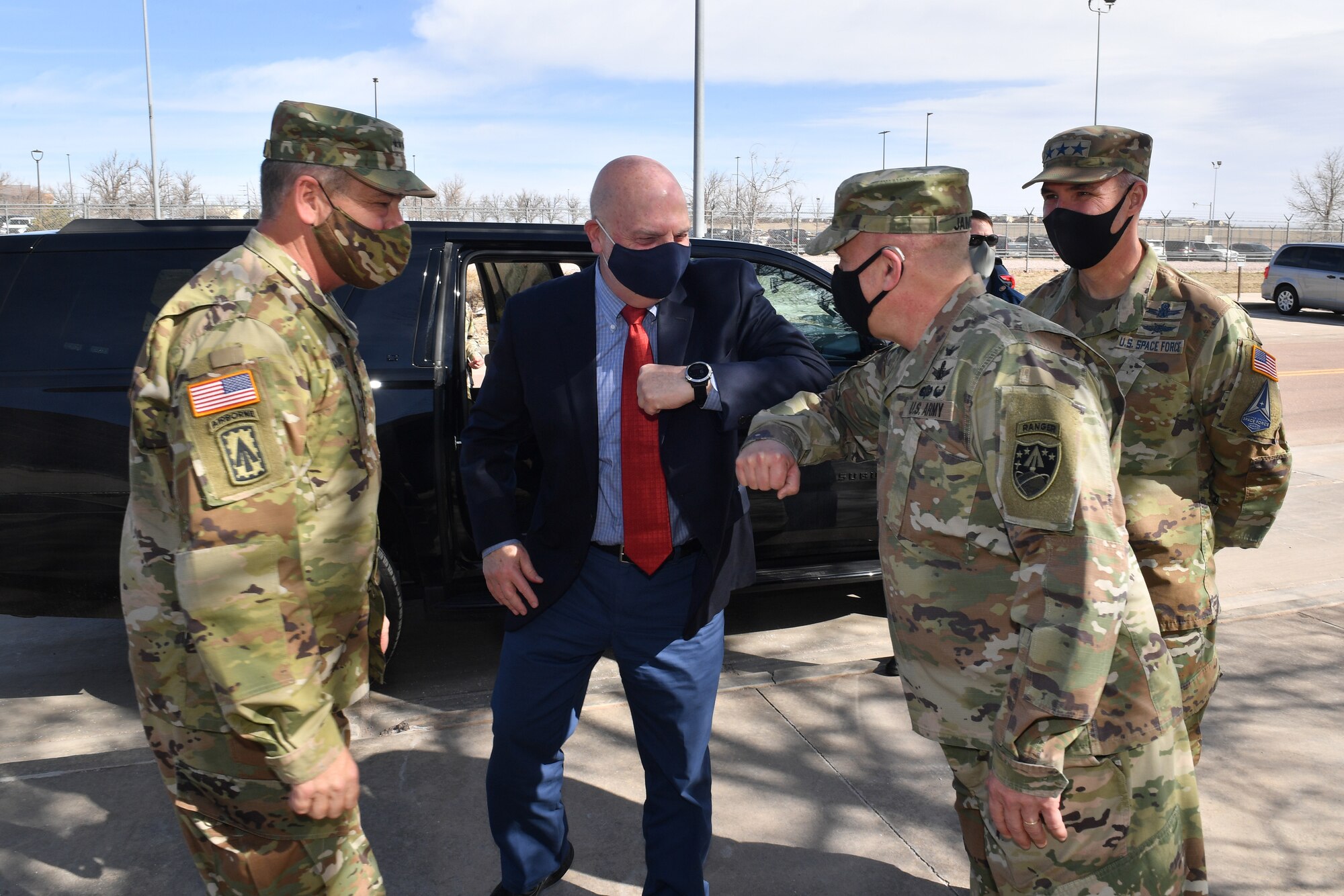 Military leaders gather at Schriever for space mission briefings.