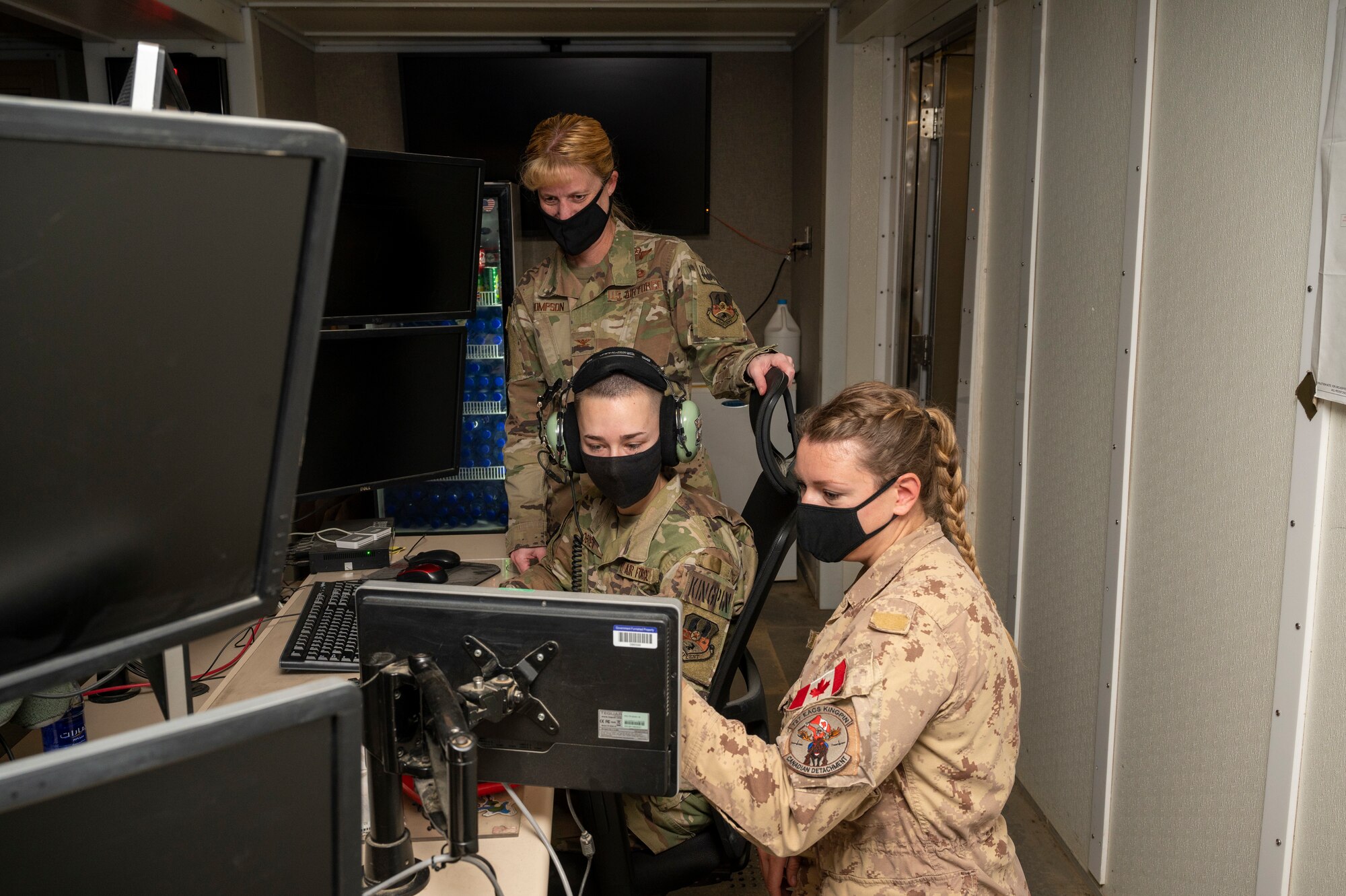 The 727th EACS, also known as “Kingpin,” is comprised of a plethora of assets ranging from the men and women communicating critical information to the radars providing a real-time sight picture of the mission. (U.S. Air Force photo by Staff Sgt. Miranda A. Loera)