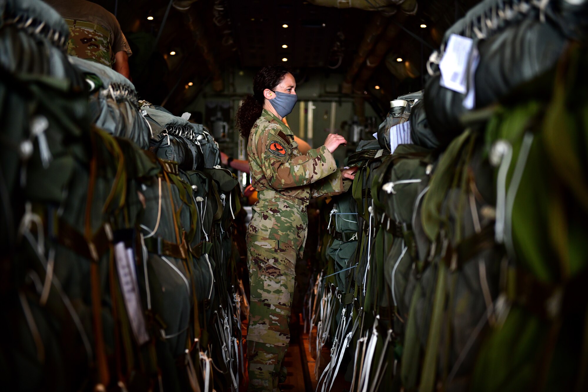 A person checks airdrop bundles