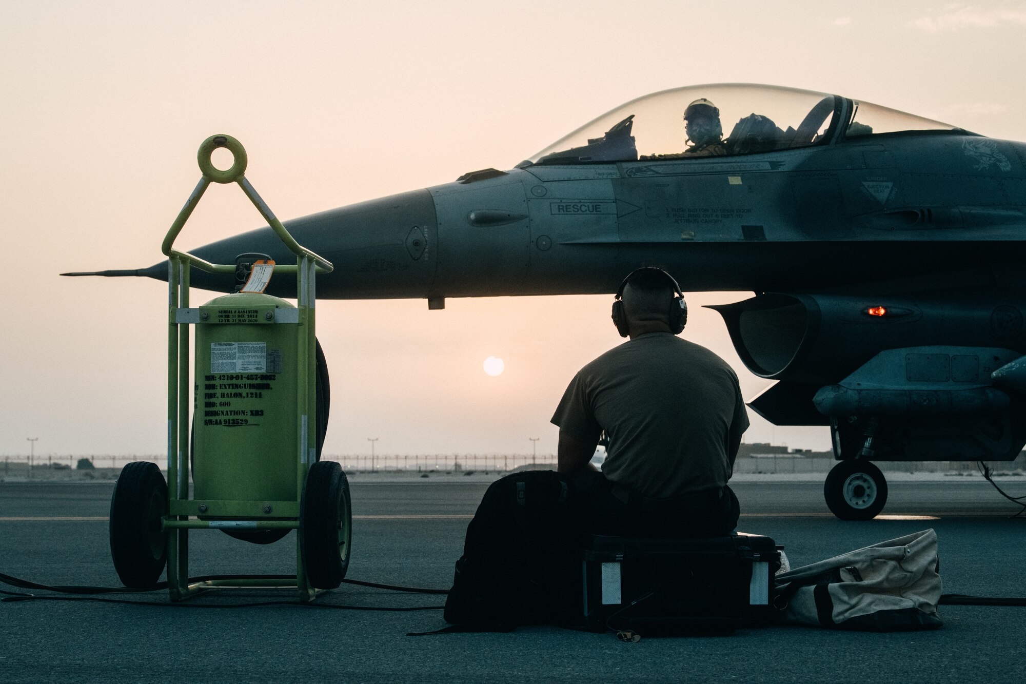 F-16 being refueled