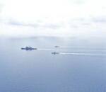 Israel Defense Force naval forces and the Ticonderoga-class guided missile cruiser USS Monterey conduct maritime security operations in the Eastern Mediterranean Sea, March 15, 2021. Monterey is operating with the IKE Carrier Strike Group on a routine deployment in the U.S. Sixth Fleet area of operations in support of U.S. national interests and security in Europe and Africa. (U.S. Navy photo by Mass Communication Specialist Seaman Chelsea Palmer/Released)
