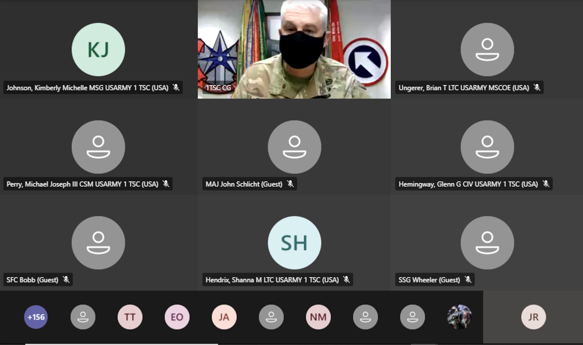 Commanding general speaks via Microsoft Teams