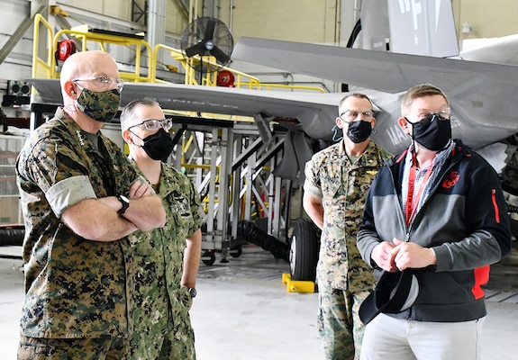 Commandant of the Marine Corps Gen. David H. Berger toured Fleet Readiness Center East facilities March 15.