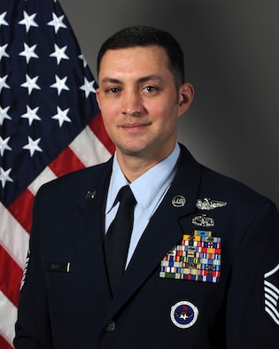 Master Sgt. Jason Henry, 733rd Training Squadron flight engineer instructor, is the 4th AF Senior NCO of the Year for 2020. (Courtesy photo)