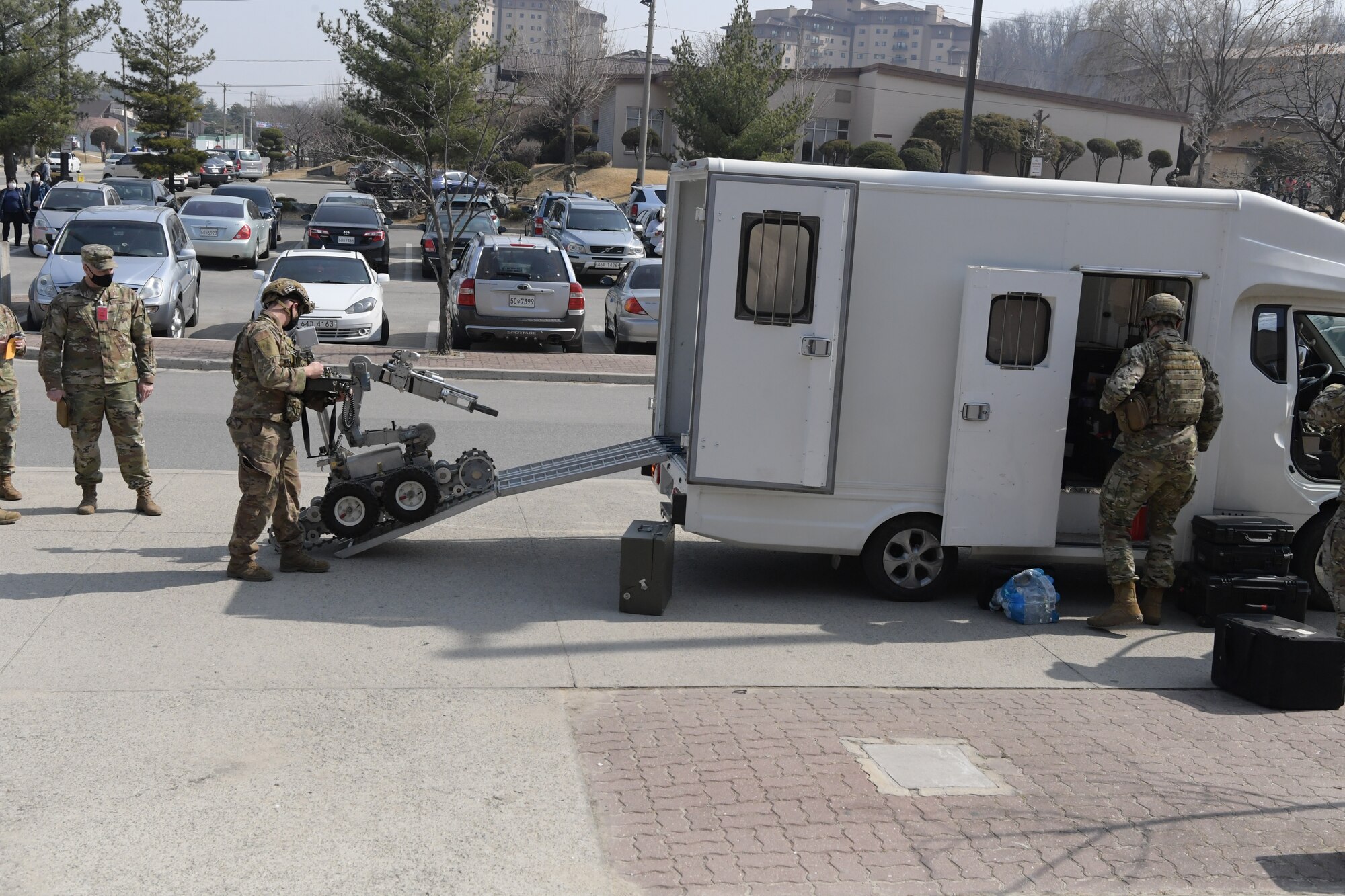 The base held a routine training for a suspicious call