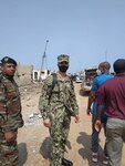 Senior Chief Enrique Molina, senior enlisted engineer assigned to U.S. Naval Forces Europe-Africa, conducts damage assessments in Bata, Equatorial Guinea, following recent explosions. U.S. Sixth Fleet, headquartered in Naples, Italy, conducts the full spectrum of joint and naval operations, often in concert with allied and interagency partners, in order to advance U.S. national interests and security and stability in Europe and Africa.