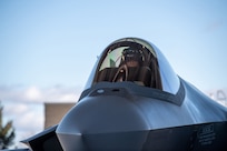 Maj. Howard “Cash” Shaner, F-35A Lightning II pilot assigned to the 134th Fighter Squadron, Vermont Air National Guard, prepares for launch at the Vermont Air National Guard base, South Burlington, Vermont, March 12, 2021. Shaner is the first ever Air National Guard F-35 pilot to graduate from the highly competitive U.S. Air Force Weapons School. (U.S. Air National Guard photo by Mrs. Julie M. Paroline)