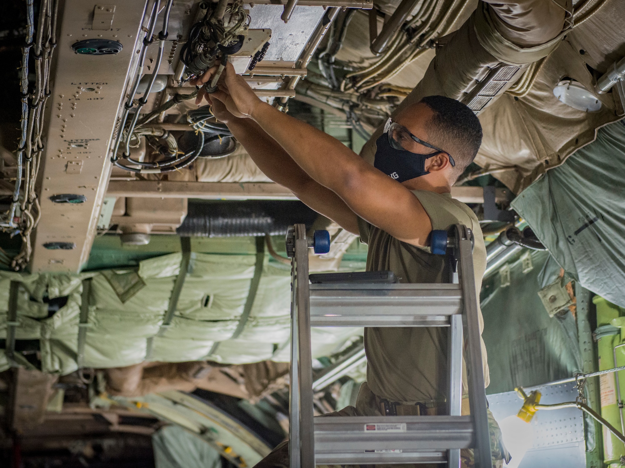 Senior Airman Jonathan Petersen, 103rd Maintenance Squadron electrical and environmental systems specialist, works on a C-130H Hercules anti-skid fault display unit at Bradley Air National Guard Base in East Granby, Connecticut, March 16, 2021. Petersen attended U.S. Army Ranger School through the Air National Guard’s Enlisted Development Opportunities program, and was the only Air National Guardsman in his graduating class, which completed the course Feb. 5. (U.S. Air National Guard photo by Staff Sgt. Steven Tucker)