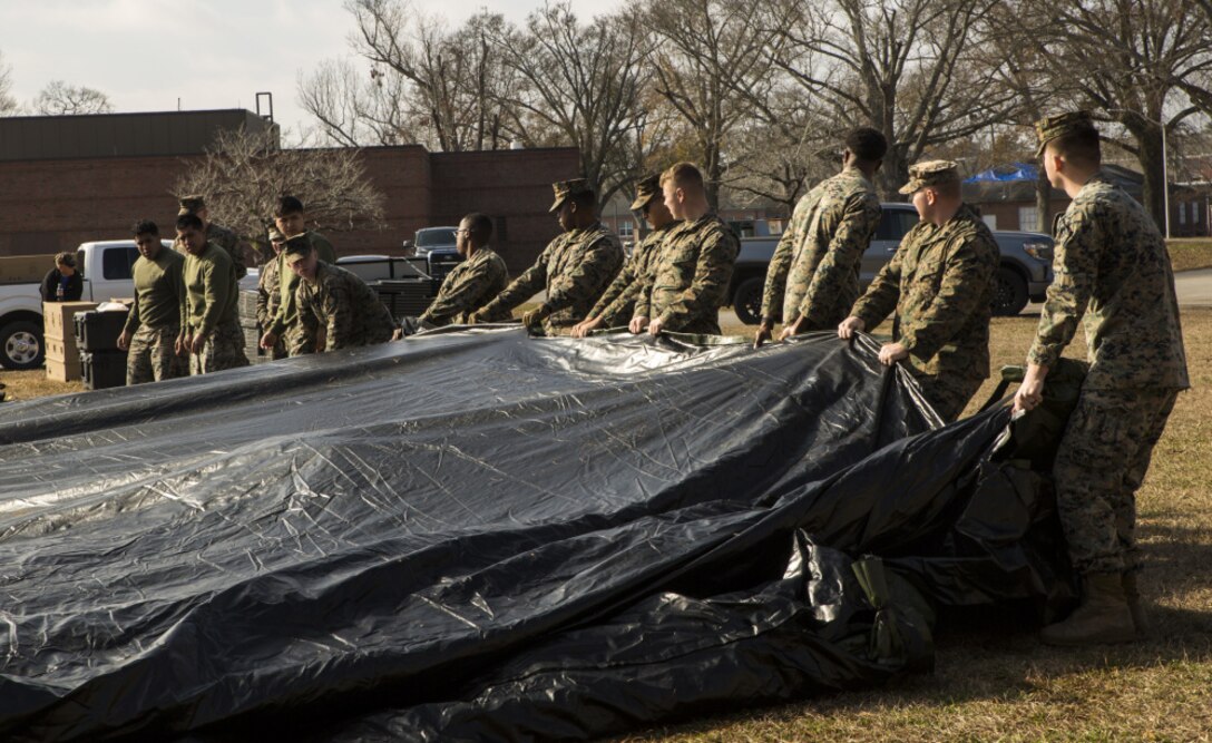 II MEF Marines receive training on Camp Lejeune, N.C., Jan. 12-14, 2021.