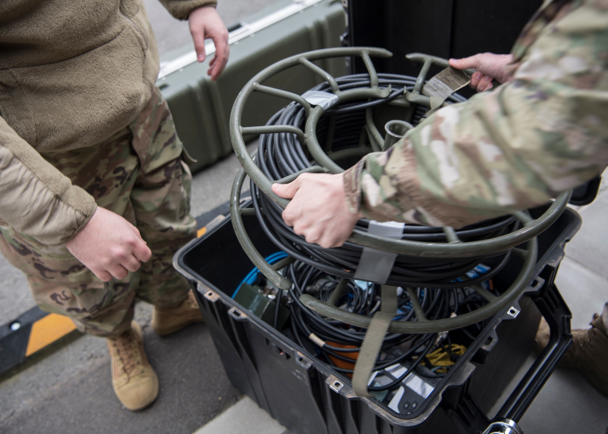 Ramstein Airmen participate in an Agile Combat Employment exercise at Chièvres Air Base, Belgium.