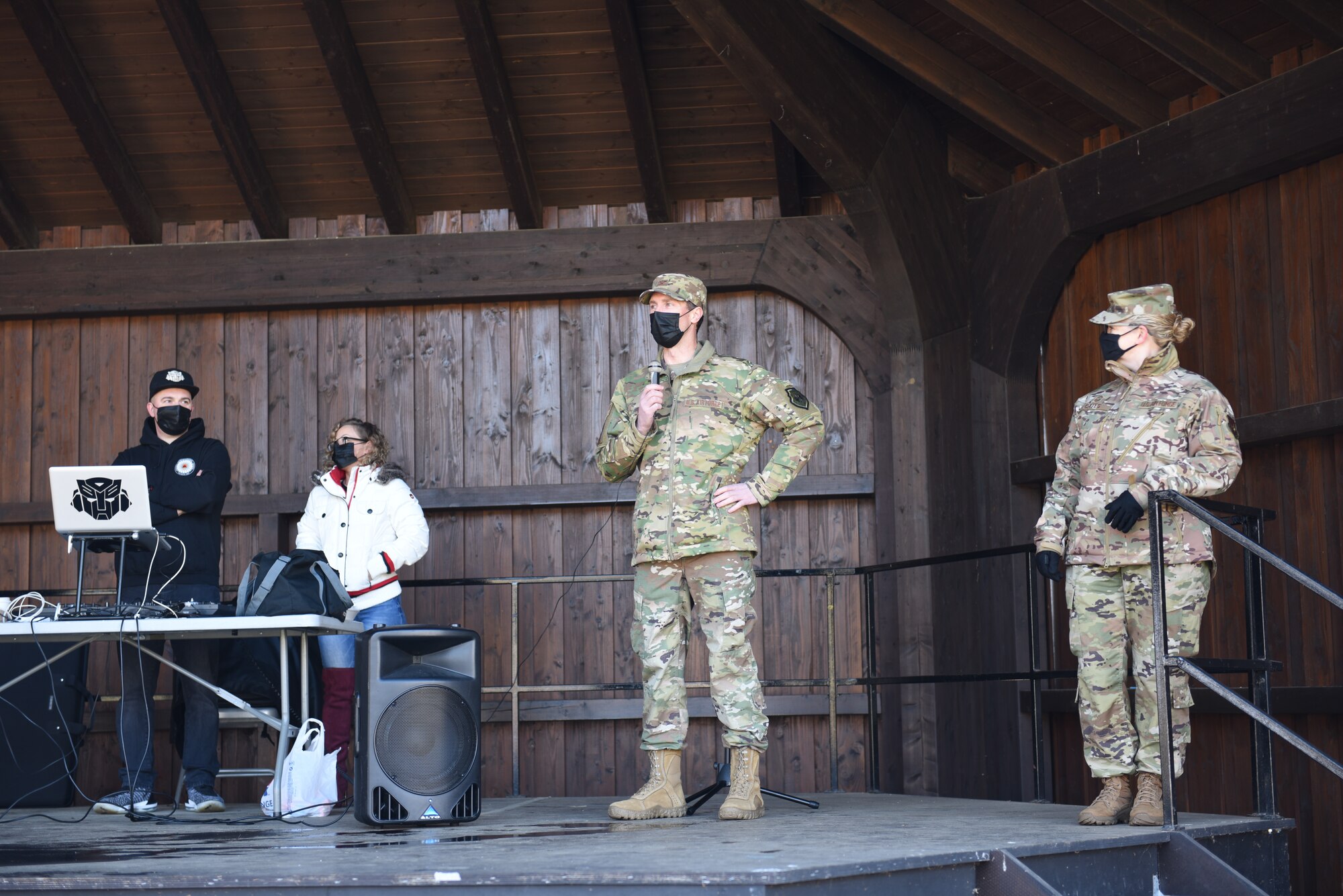U.S. Air Force Col. David Epperson, 52nd Fighter Wing commander, gives remarks at the Air Force Assistance Fund Campaign’s annual kick-off event March 14, 2021, on Spangdahlem Air Base, Germany.