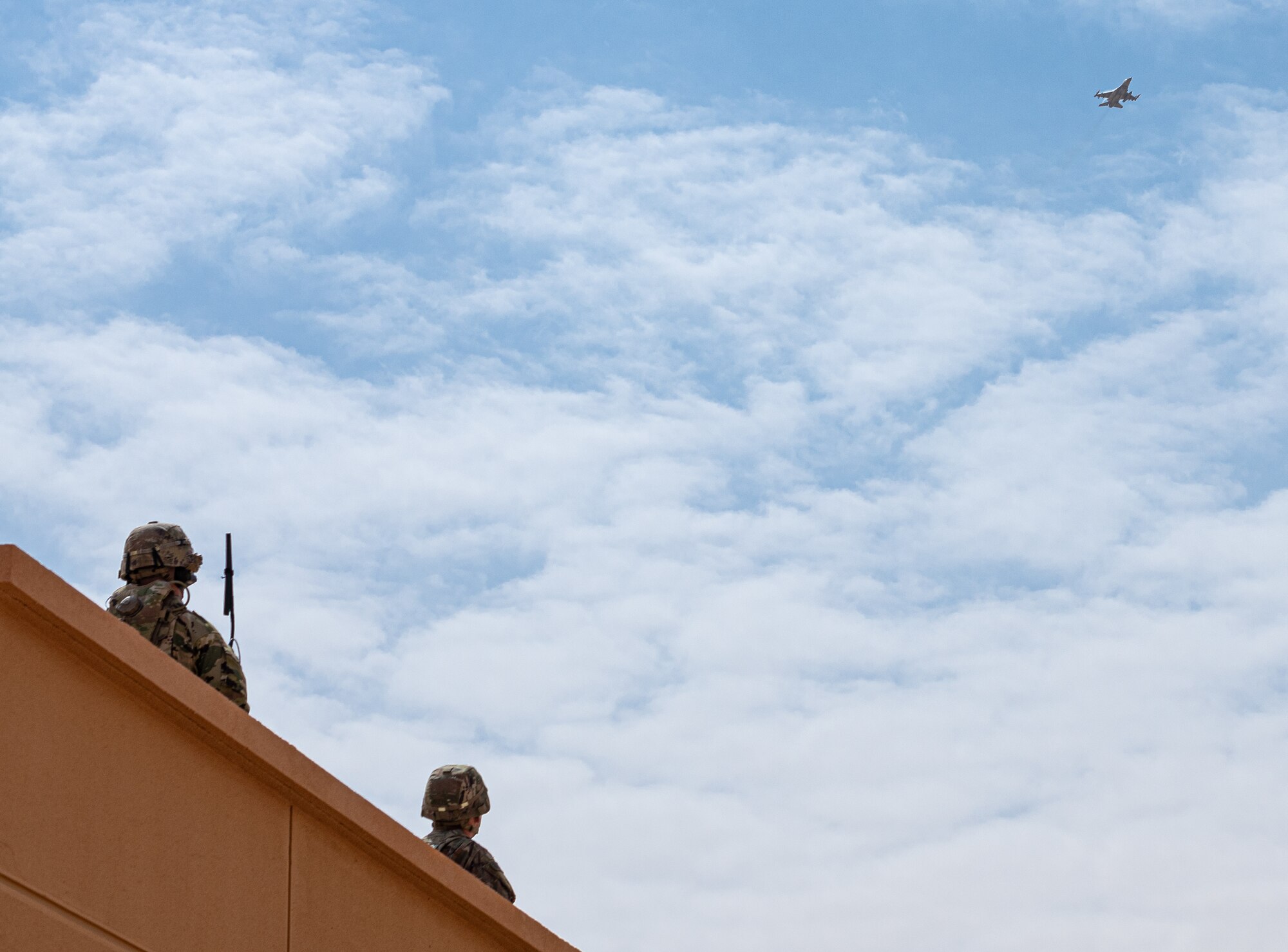 U.S. Army 2nd Brigade 1st Armored Division, 1-35 Armor Battalion, Joint Fires Observers and pilots from the 77th Expeditionary Fighter Squadron conduct close air support training recently, at Prince Sultan Air Base, Kingdom of Saudi Arabia.