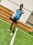 Petty Officer 3rd Class Kris Kornegay-Gober, a reserve member of Sector Maryland, recently competed in a U.S. pre-Olympic trial event where he came in fourth in the high jump with a jump of 6’8” against a talented field. Kornegay-Gober, a Washington, D.C., native, is training with hopes of making the U.S. Olympic Team for this summer’s Games in Tokyo.