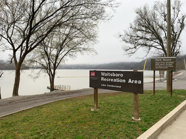The U.S. Army Corps of Engineers Nashville District is closing Waitsboro Recreation Area in Somerset, Kentucky, Friday, March 19, through Wednesday, March 24, 2021 for roadway repairs. This is the boat ramp at Waitsboro March 17, 2021.  (USACE Photo by Cody Hensley)