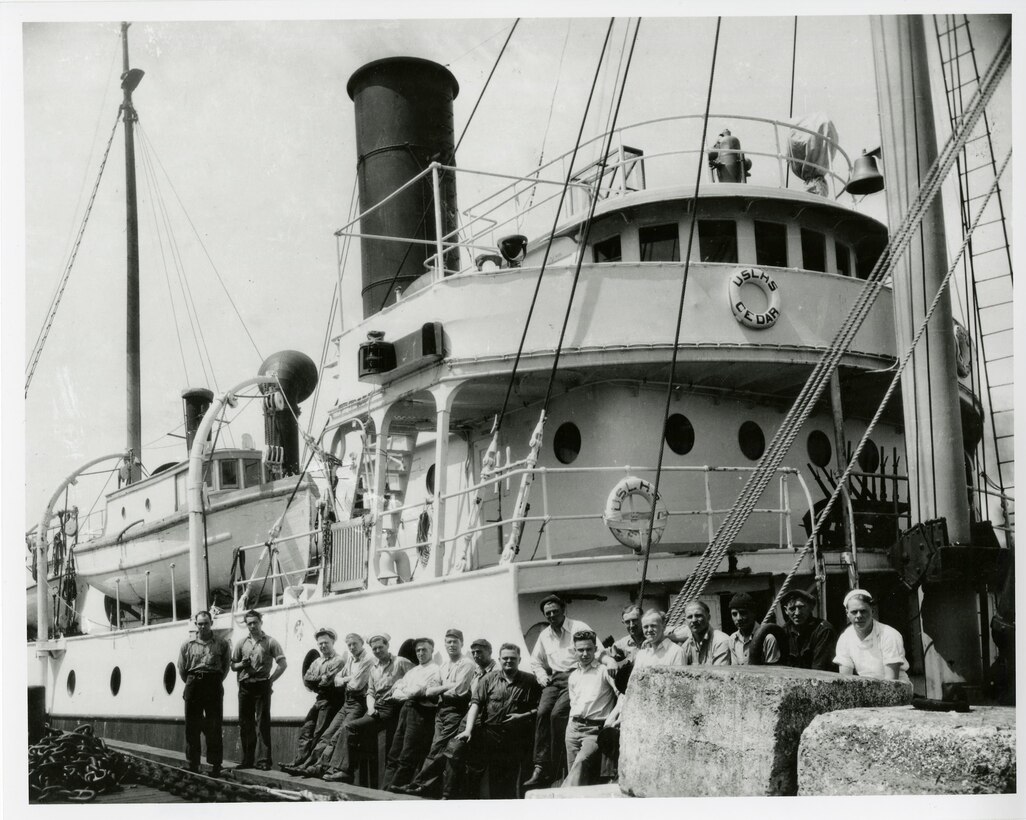 The crew of the US Lighthouse Service Tender Cedar,