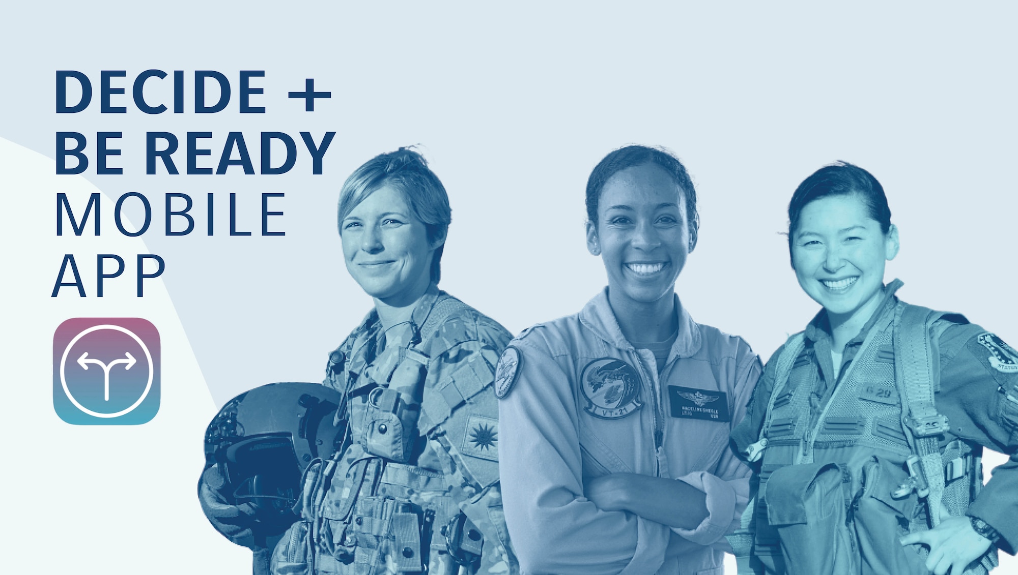 Graphic of three women posing.