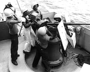 African-American Coast Guard gun crew during World War II