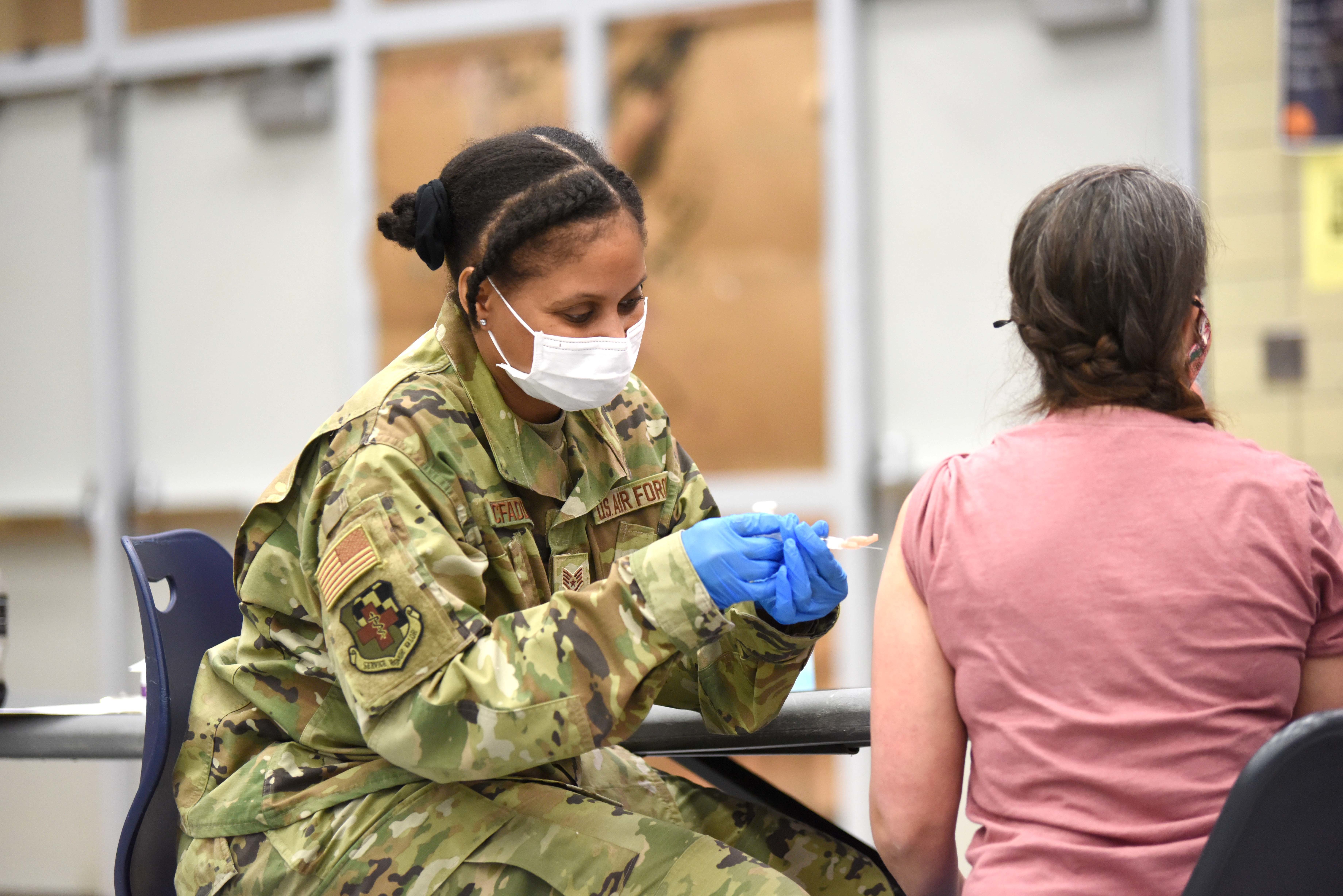 MING helps give school employees hope with vaccinations > National Guard > Guard News The