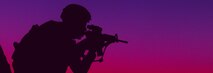 U.S. Marines Corps Lance Cpl. Keavious Blackmon is silhouetted by the skyline at MAGTF Warfare Exercise at Marine Air Ground Combat Center Twentynine Palms, California, Nov. 2, 2020. Marines with Combat Logistics Battalion 8, Combat Logistics Regiment 2, 2nd Marine Logistics Group are training at MWX as the logistics combat element to provided tactical logistics in the areas of medium and heavy-lift motor transportation beyond 4th Marine Regiment’s organic capabilities. (U.S. Marine Corps Photo by Lance Cpl. Zachary Zephir)