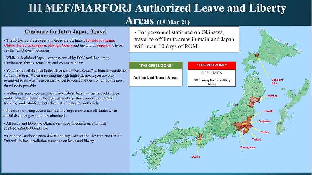 COVID authorized leave and liberty area