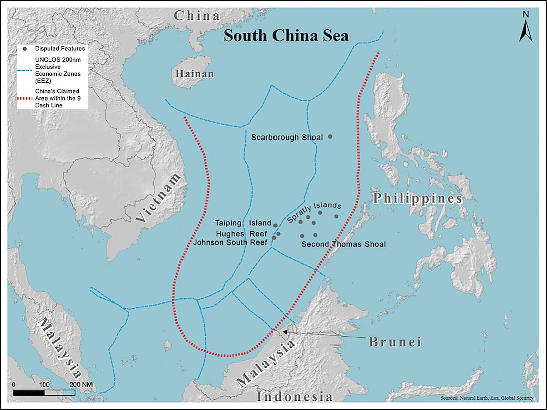 The area which is claimed under China’s nine dashed line. (Keanehm, May 14, 2020)