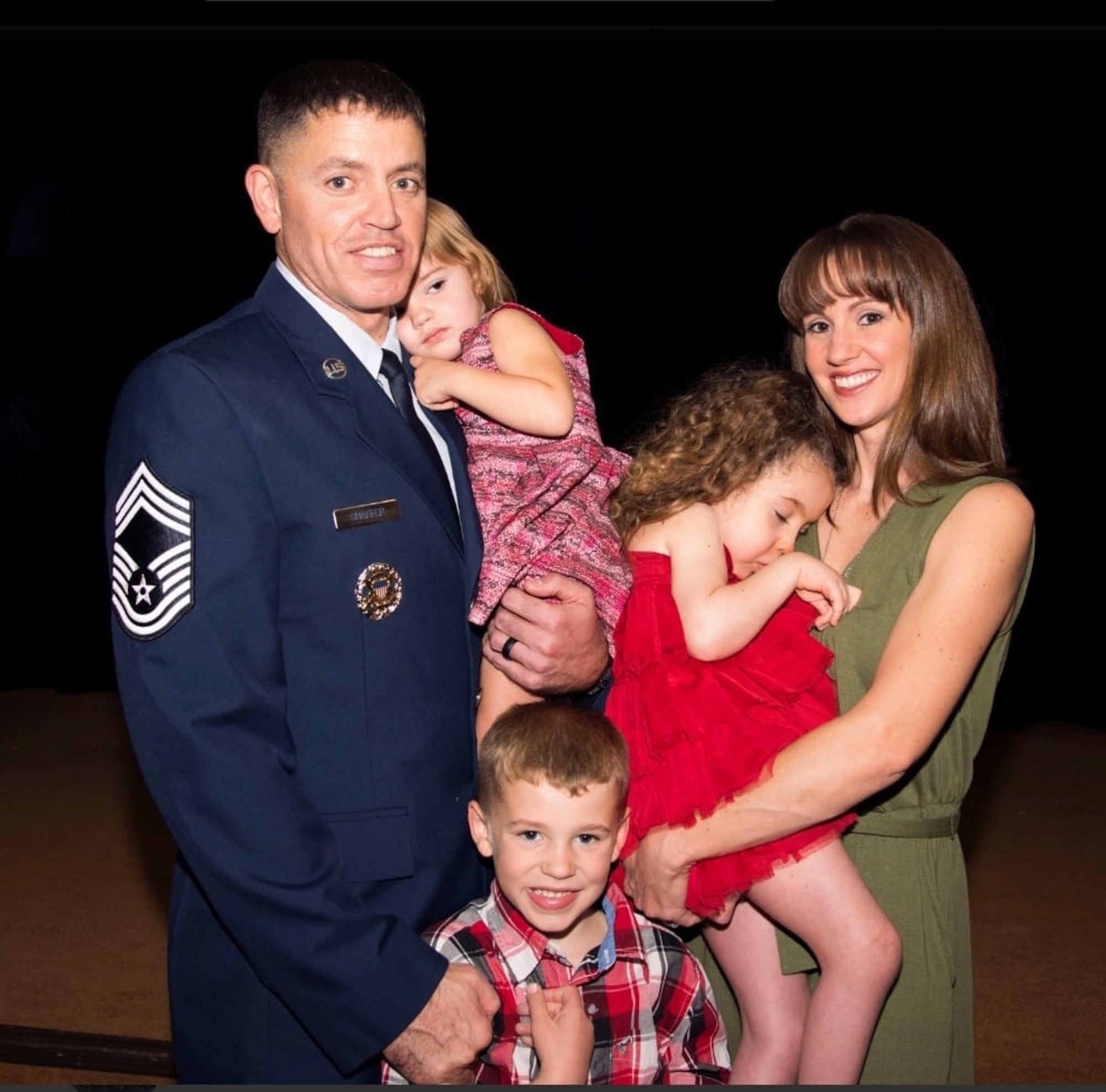 Chief Master Sgt. Jason Shaffer, 88th Air Base Wing command chief, and his family have tackled significant adversity in recent years. Their daughter, Teagan, was born with a congenital diaphragmatic hernia and then contracted a life-threatening respiratory virus. CONTRIBUTED PHOTO