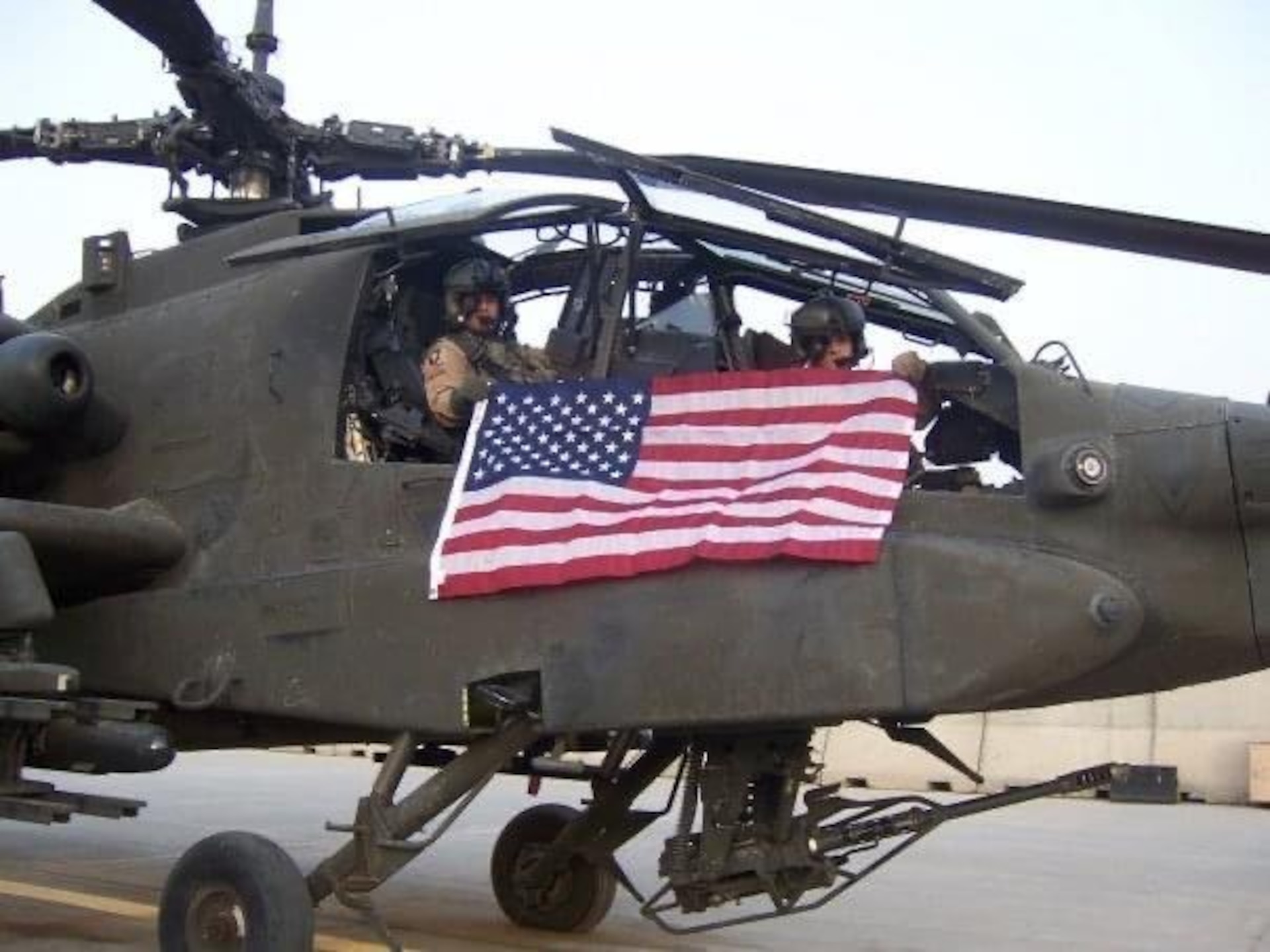 Chief Warrant Officer 3 Rich Adams and 1st Lt. Ernie Carlson flew 1500 hours-worth of combat missions in an AH-64 Apache helicopter during Operation Iraqi Freedom in 2006. Fifteen years later, now Chief Warrant Officer 5 Adams and Maj. Carlson are back in the Middle East serving with the 28th Expeditionary Combat Aviation Brigade in support of Operation Inherent Resolve, the fight against Daesh, and Operation Spartan Shield. They recently had an opportunity to fly a mission together again, just like old times but this time in a UH-60 Black Hawk. (U.S. Army photo by Chief Warrant Officer 5 Rich Adams)