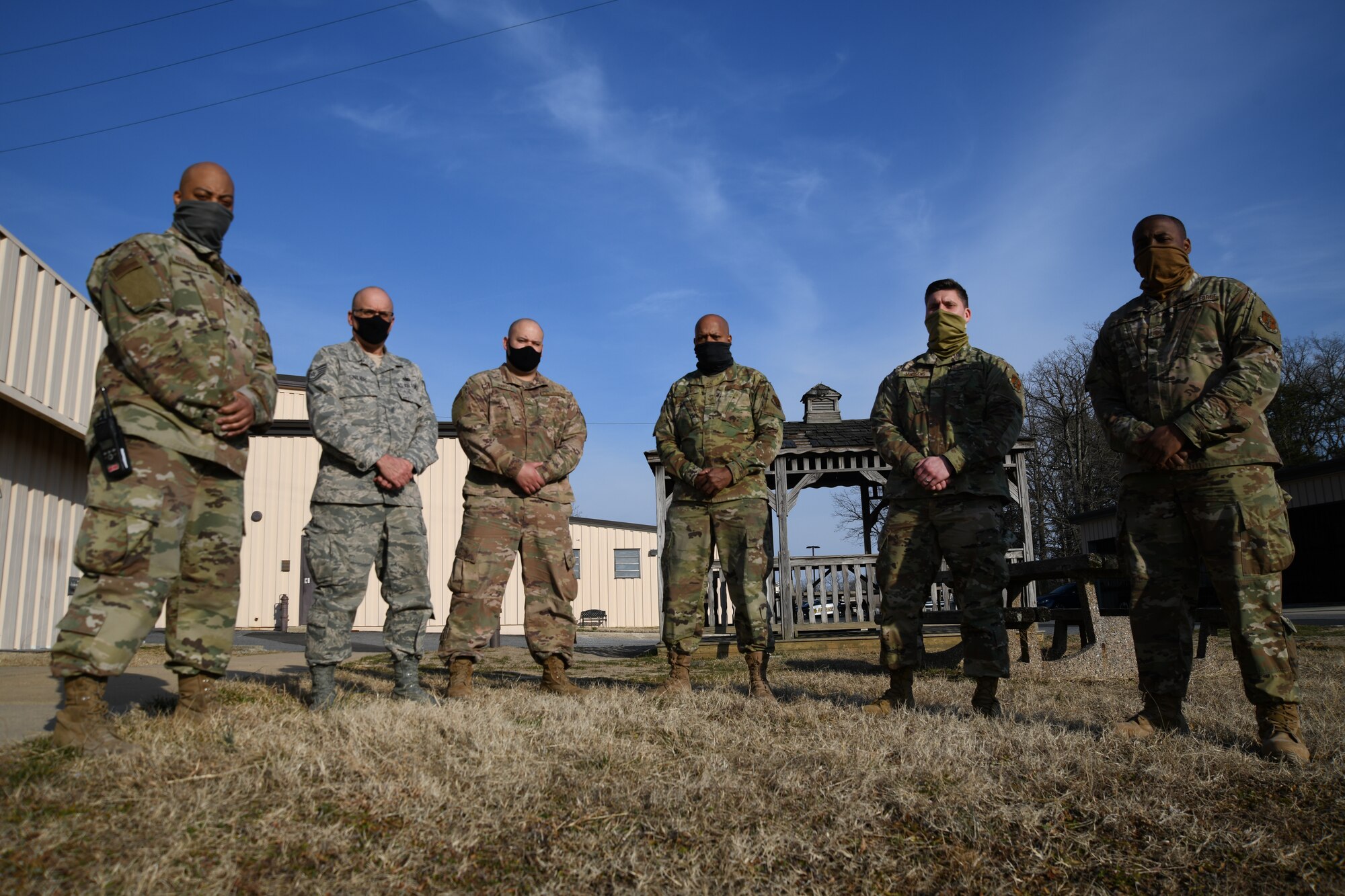 Members of the 113th Fuels Management Flight, also known as POL for petroleum, oils and lubricants, 113th Logistics Readiness Squadron, pose for a photo at Joint Base Andrews, Maryland, Feb. 9, 2021. The POL team won the 2020 American Petroleum Institute Trophy Award (Golden Drum), an honor awarded annually to the top Air National Guard fuels management flight in recognition of their outstanding contributions, commitment to excellence and dedication to the warfighter mission. (U.S. Air National Guard photo by Airman 1st Class Daira Vargas)