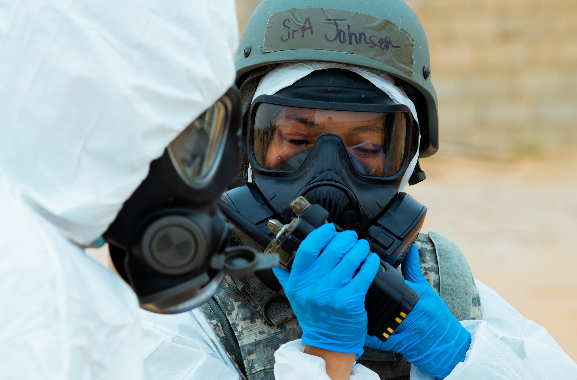 Airmen from the 378th Expeditionary Civil Engineer Squadron emergency management flight recently participated in a hazardous materials exercise at Prince Sultan Air Base, Kingdom of Saudi Arabia.