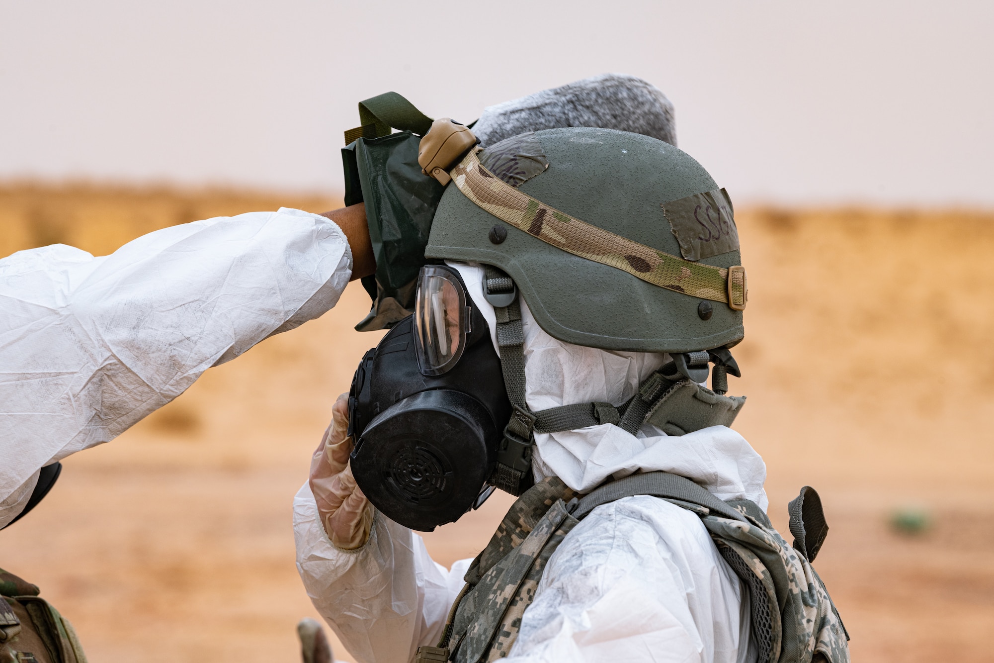 Airmen from the 378th Expeditionary Civil Engineer Squadron emergency management flight recently participated in a hazardous materials exercise at Prince Sultan Air Base, Kingdom of Saudi Arabia.