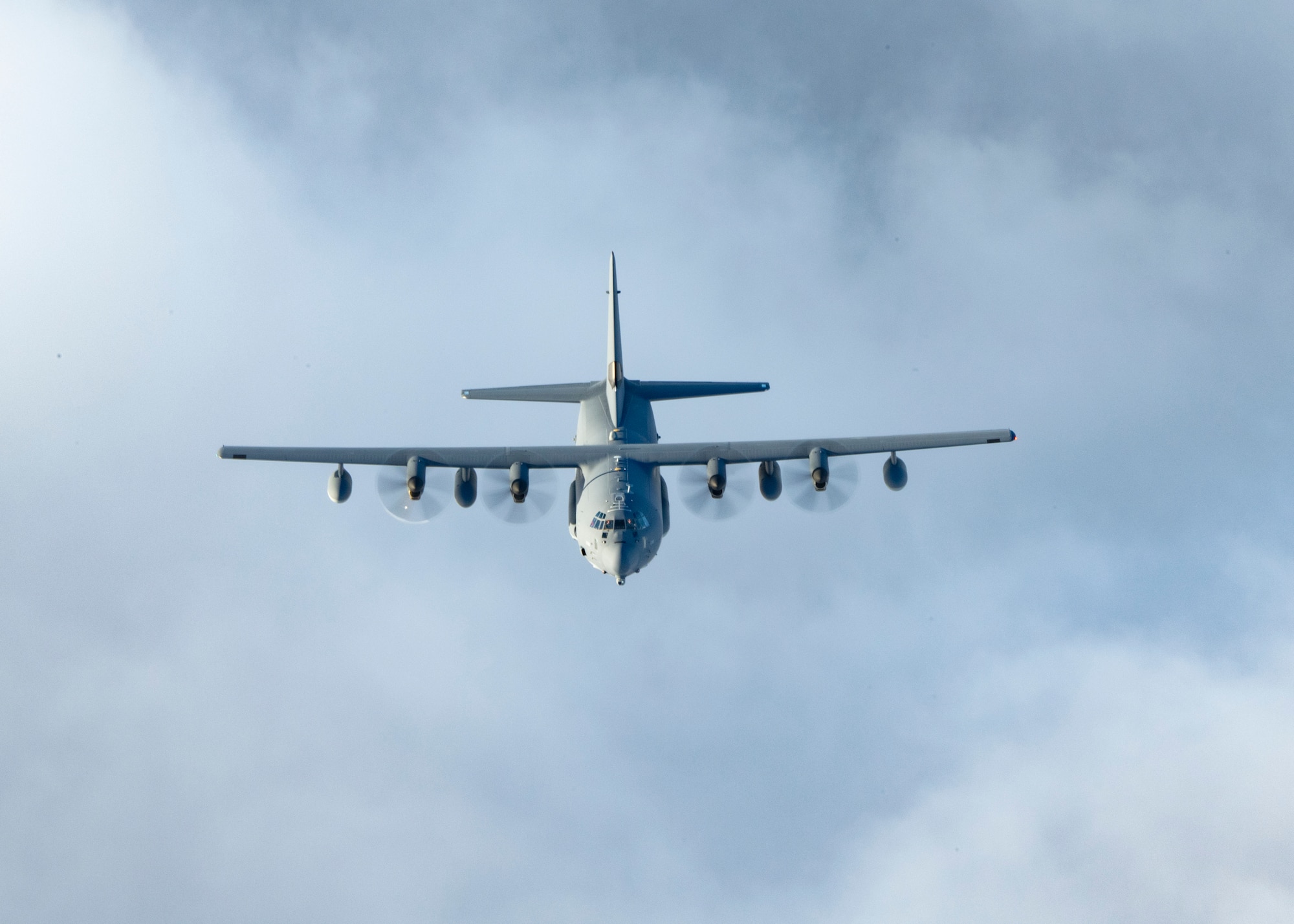 An MC-130J Commando II, assigned to the 352nd Special Operations Wing, flies over Sweden on Nov. 13, 2020. U.S. and Swedish armed forces conduct qualified exercises together to strengthen defense capabilities across land, air and sea domains to deter any opponent. (U.S. Air Force photo by Master Sgt. Roidan Carlson)