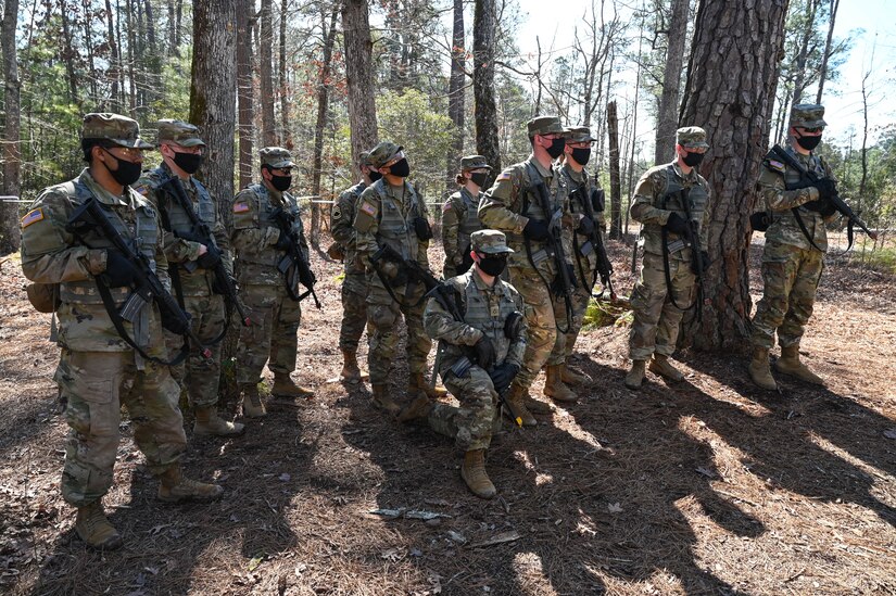 U.S. Army Soldiers learn about the dangers of Improvised Explosive Devices during a training exercise at Joint Base Langley-Eustis, Virginia, March 10, 2021.