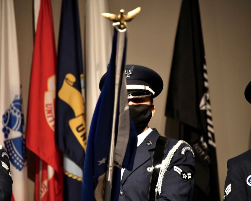 JBA Honor Guard all-female colors team performs at the Women’s Memorial