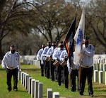 Members of the Fort Sam Houston Memorial Services Detachment proceed to a funeral service at the Fort Sam Houston National Cemetery in San Antonio March 15. This was the detachment’s 40,000th service at the cemetery. A small ceremony was held after the funeral to commemorate the detachment’s milestone.