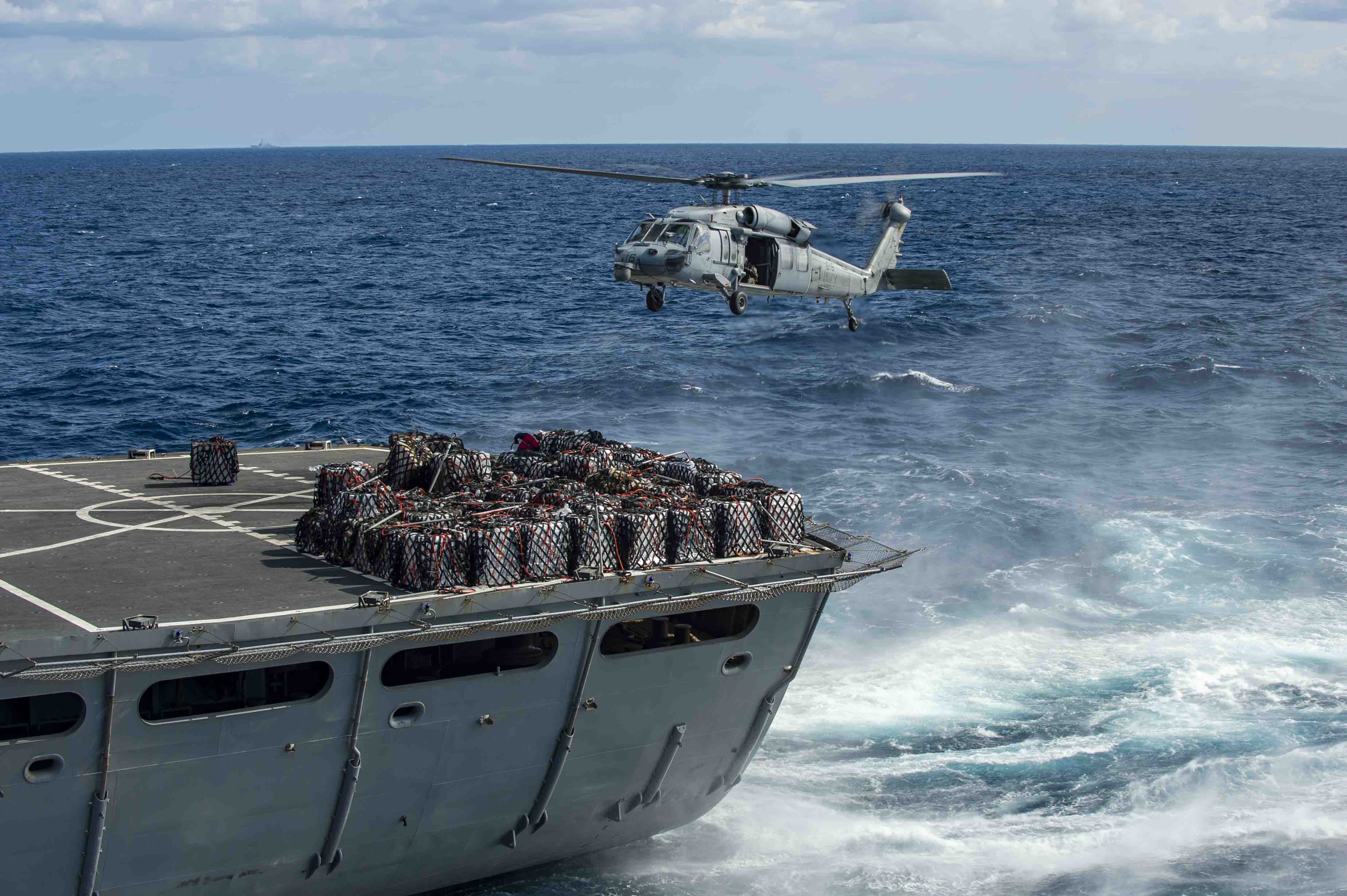USNS Arctic (T-AOE 8) replenishes USS Dwight D. Eisenhower (CVN 69).