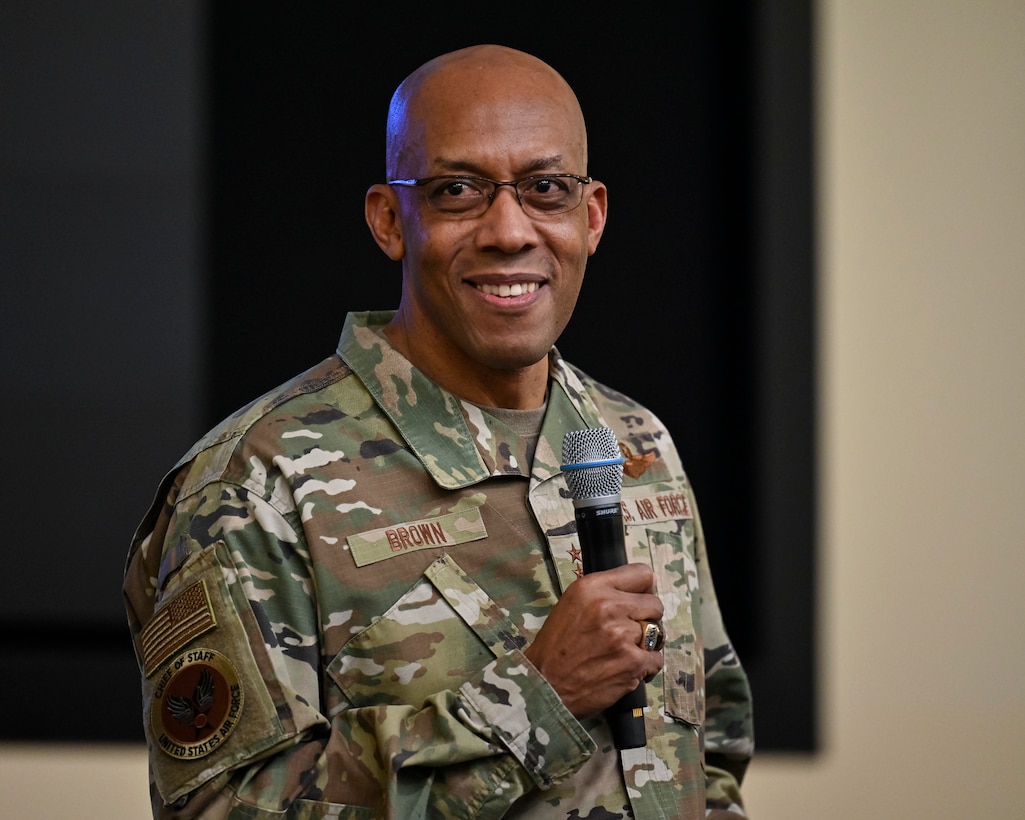 CSAF Brown speaks at Command Chief Training