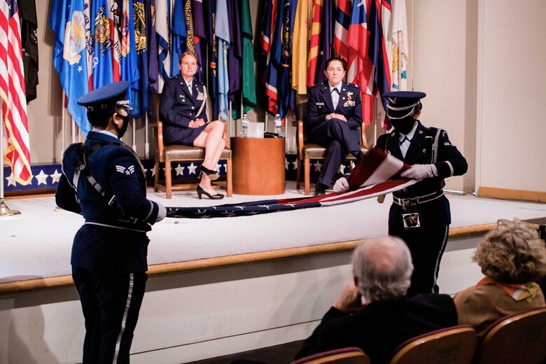 JBA Honor Guard all-female colors team performs at the Women’s Memorial