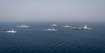 La mission CLEMENCEAU 21 est composée de plusieurs phases. La deuxième phase initiale en mer Rouge, océan Indien et Golfe arabo-persique permet aux escorteurs français Frégate de défense aérienne (FDA) Chevalier Paul, Frégate multi-missions (FREMM) Provence, Bâtiment de commandement et de ravitaillement (BCR) Var et allié (frégate belge Léopold 1er) d’assurer la présence française dans des zones stratégiques, de contribuer à l’appréciation autonome de situation et de lutter contre le terrorisme isl © Marine nationale / Défense