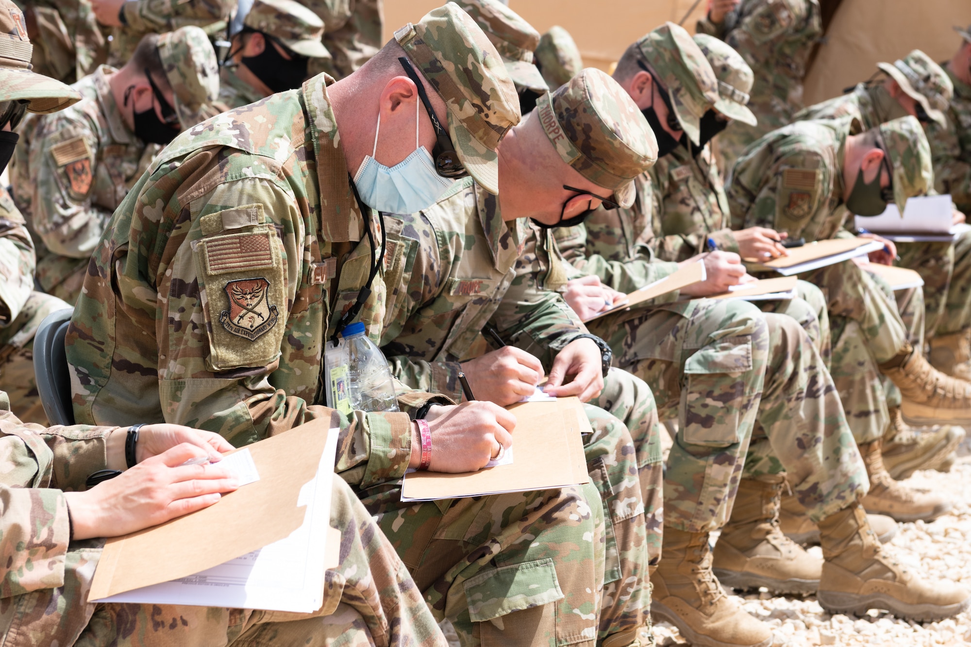 Medical personnel from the 378th Expeditionary Medical Squadron administered COVID-19 vaccinations to joint force personnel March 16, 2021, at Prince Sultan Air Base, Kingdom of Saudi Arabia.