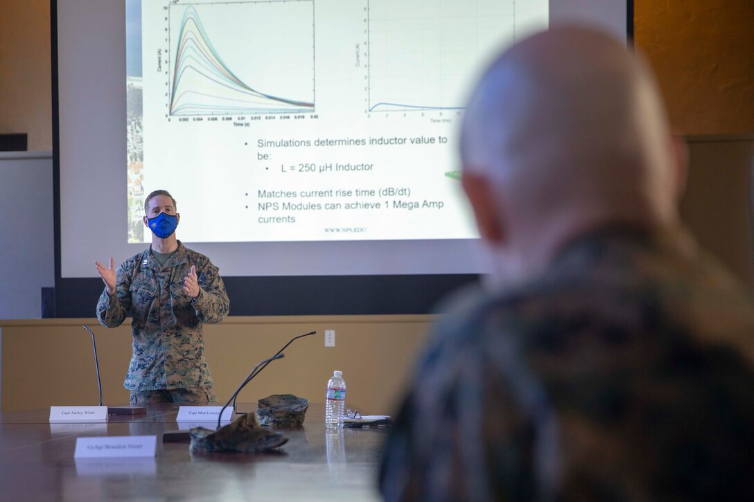 The 19th Sergeant Major of the Marine Corps meets with the leadership of Naval Postgraduate School (NPS) in Monterey Ca, March 9, 2021. The Sergeant Major of the Marine Corps conducted the visit to discuss the school’s education mission and research opportunities for enlisted Marines. The Naval Postgraduate School provides defense-focused graduate education, including classified studies and interdisciplinary research, to advance the operational effectiveness, technological leadership and warfighting advantage of the Naval service. (U.S. Marine Corps photo by Sgt. Victoria Ross)