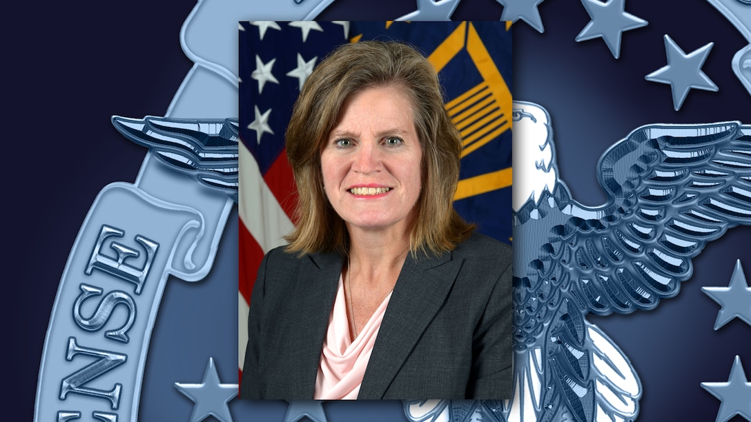 Woman with American and SES flags in background against a DLA graphic.